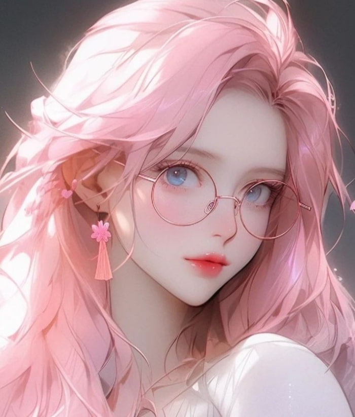 anime nữ tóc hồng đáng yêu