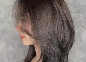 cắt tóc lá 2 tầng uốn