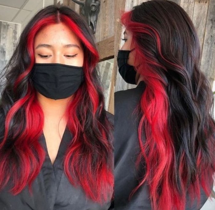 đỏ cherry tóc