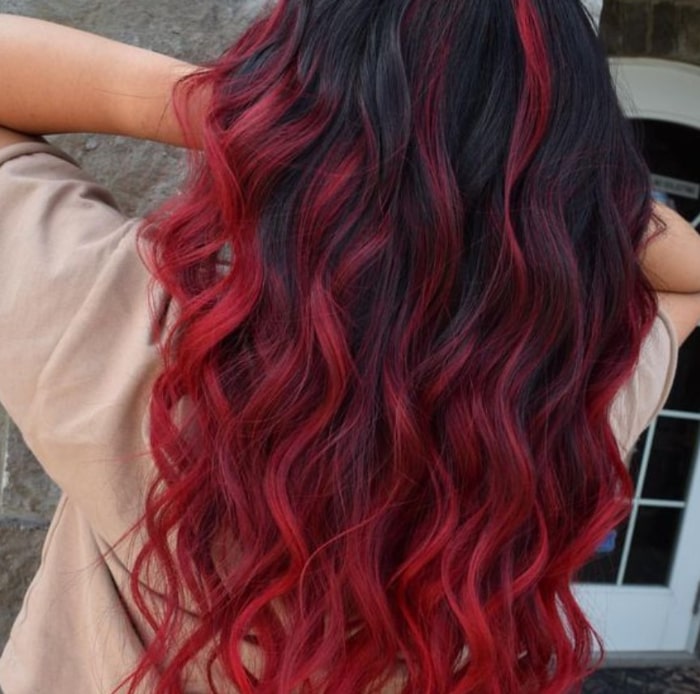 tóc màu đỏ cherry