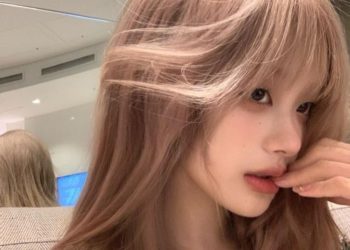 tóc màu nâu sữa pha hồng