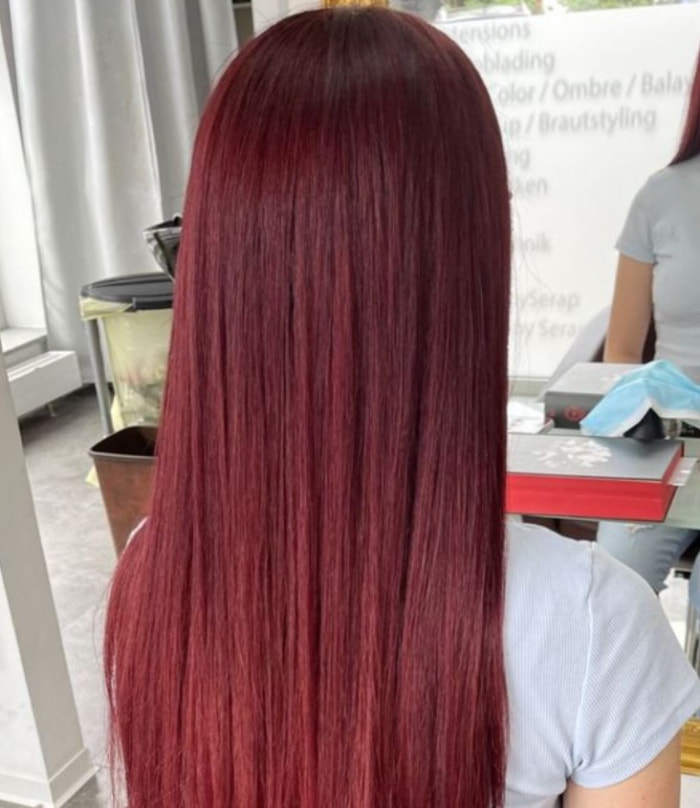 tóc tím đỏ