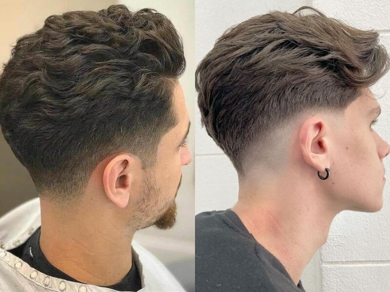 Short quiff uốn xoăn